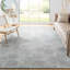 Tapis gris / ivoire en laine et coton touffetés à la main Anakin-1154580827