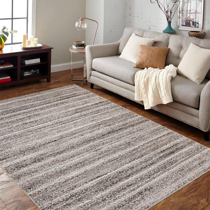 Hallway Runner Rug – Washable Soft Modern Non-Slip Stain-Resistant Low Pile Faux Wool Carpet for Bedroom Kitchen Laundry Room.