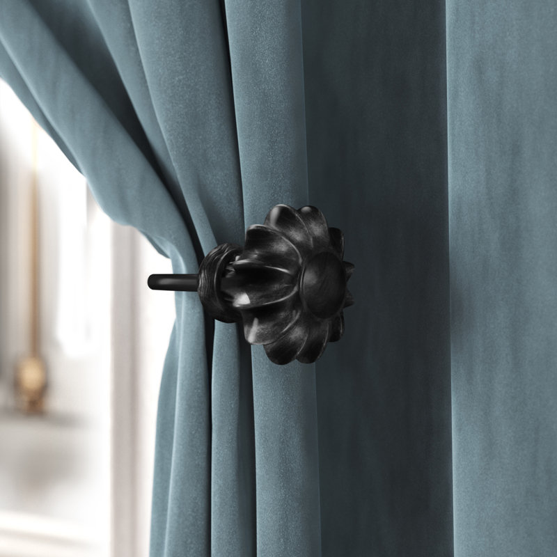 Darcey 2.25'' Width Curtain Holdback, Black
