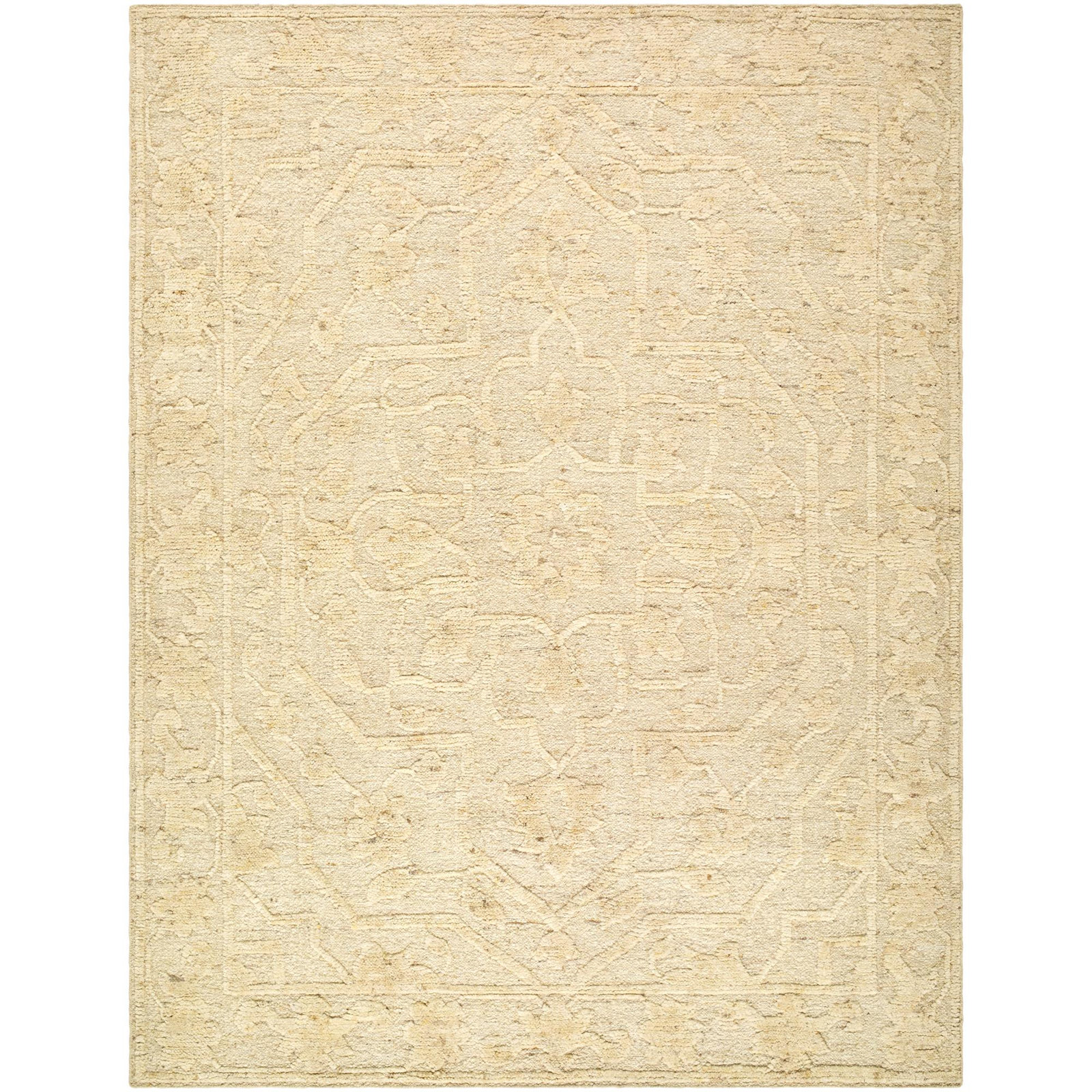 Savannah Handmade Wool Ivory Rug, Rectangle 2' x 3'