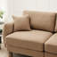Tissu Boucle, 3, couleur café, élégamment courbé, coussins moelleux, forme en L relaxant, canapé modulaire, système de ressorts, relaxation-2020674795