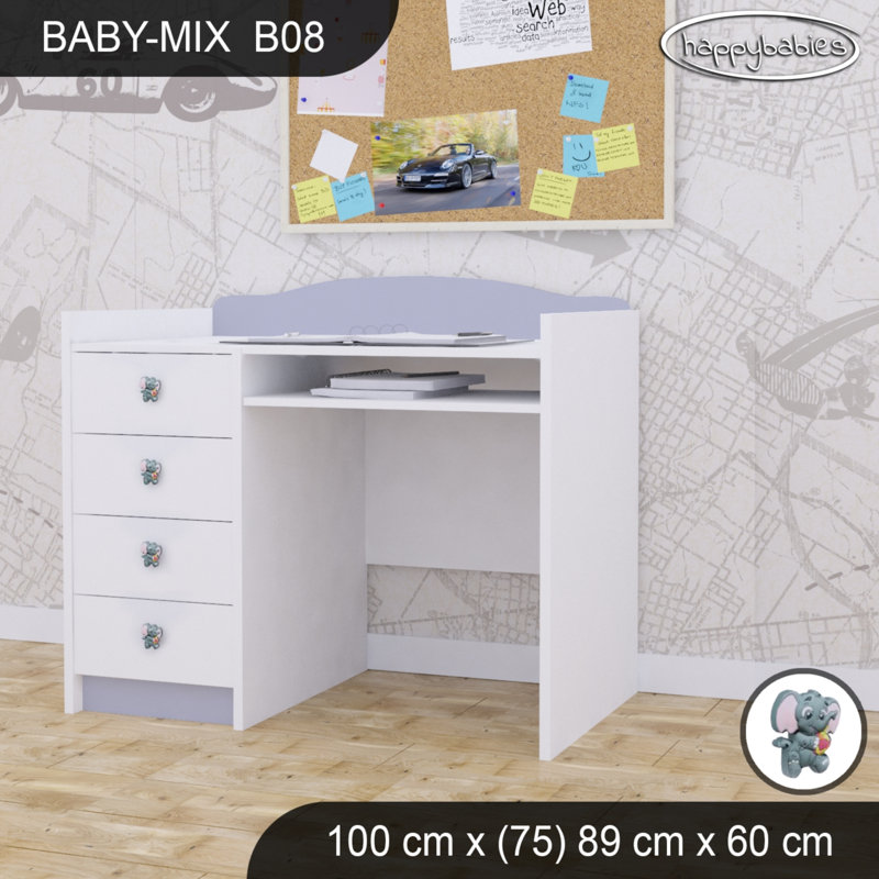 100cm Computer Desk, Grey