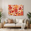 Fruit, pamplemousse, art mural en métal blanc rouge-1499442981