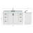 ARIEL Kellie 49 Single Sink Bathroom Vanity with Italian Carrara Marble Top-99405059-124984827