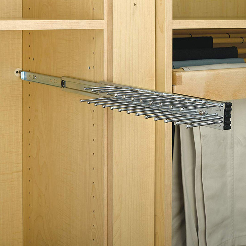 Support à cravates extensible Rev-A-Shelf, Chrome chrome, 12 po