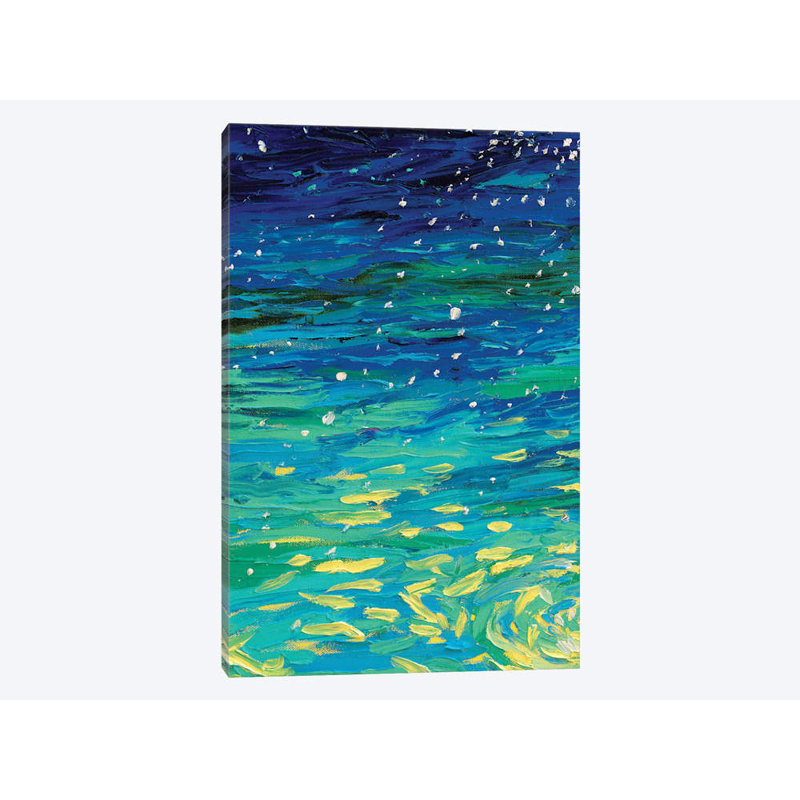 « dc 048 » par iris scott abstracts, impression sur toile, H 26 po x l 18 po x P 1,5 po, Toile encadrée noire, Pas de tapis