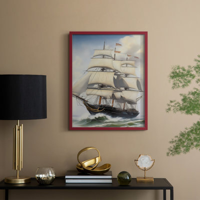 NAUTICAL Series LV III, reproduction encadrée - bois massif