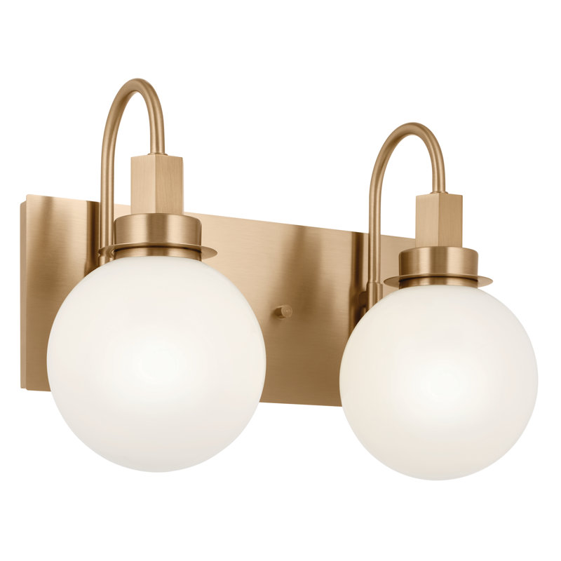 2 - Light Dimmable Vanity Light, Champagne Bronze