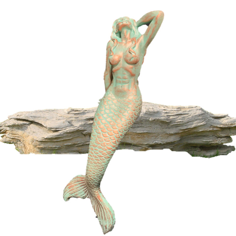 Statue «Life's a Beach Mermaid», Bronze patiné