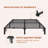 Bed Frame, Heavy Duty Metal Platform Bed Frame with Durable Iron Slat Support and Legs, No Box Spring Required, No Screws Needed, Support Up to 800 LBS, Tool-Free Assembly-1844523537