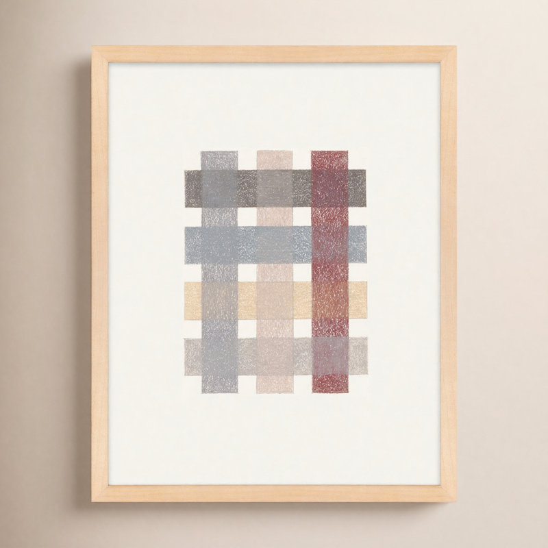 " Gridlock II " by Beth James, Maple Framed, 20" W x 25" H