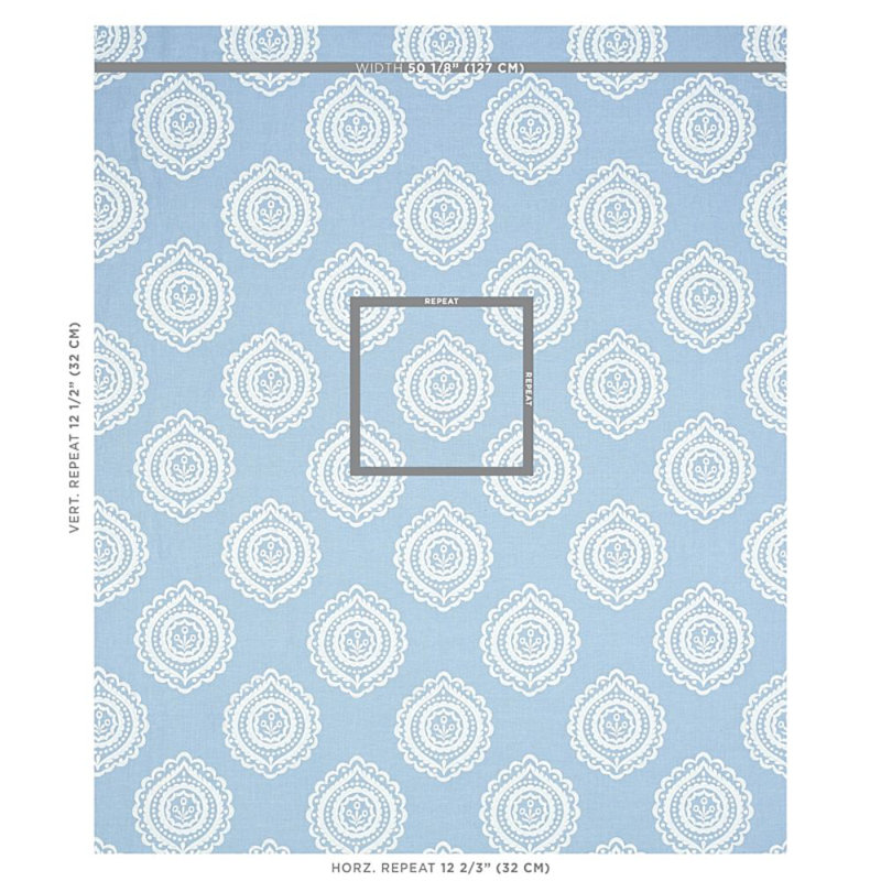 Tissu de broderie en lin Olana, Ciel
