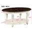 Table basse de salon en bois massif de 42 po, 2 tablettes à insertion, beige et flamme, ovale facile à assembler pour le plaisir, tablette, chatoyant, proposé