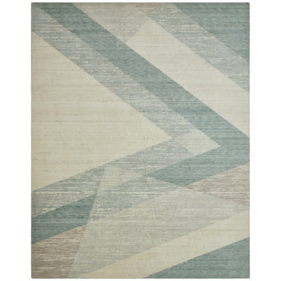 Rosemont Coastal Mist Wool Handcrafted Area Rug