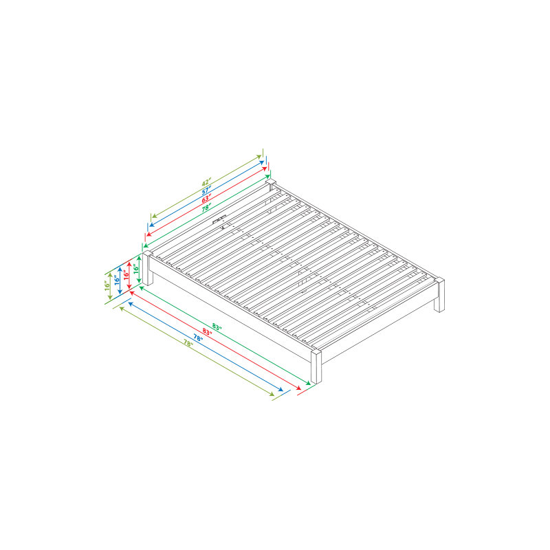 Nomad Solid Wood Bed, King