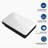 19"x12" White & Black Semi-Recessed Ceramic Bathroom Sink - Countertop Vessel Design