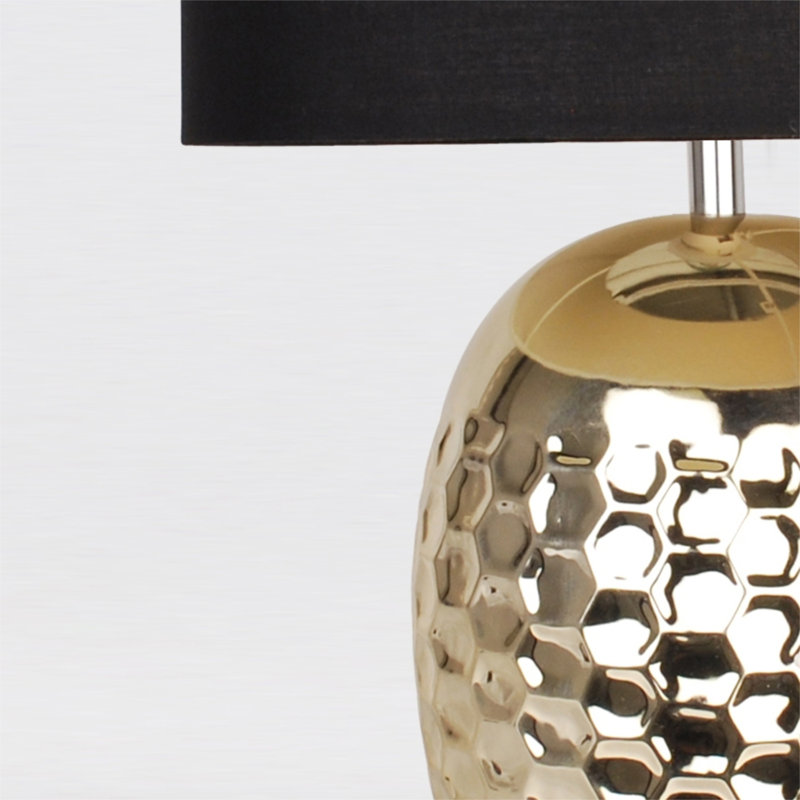 Zamora Ceramic Table Lamp, Black