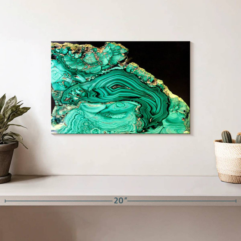 Alvord Malachite Gemstone, 8" H x 12" W