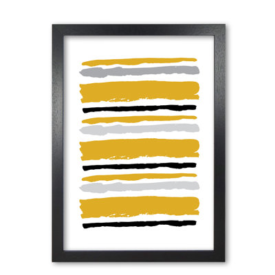 Mustard Contrast Abstract Stripes - Print