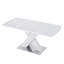 Table de salle à manger rectangulaire moderne, extensible, plateau de table blanc + pied de table en MDF en X avec base en métal-1105820170-1105820175