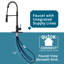 22,875 po X 23,5 po Ensemble de lavabo utilitaire en plastique 19 gallons avec robinet rétractable à grande arche-59271806-59271810