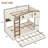Queen over Queen Solid Wood Bunk Bed with Trundle, Storage Shelves & Hooks, No Box Spring Needed, Beige-2104972895-2104972898