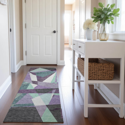 Premium Machine Washable Harjo AMF1609 Geometric Rug