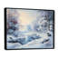 «Winter River fenêtre vue II - Paysage d'hiver grand art mural»-372933146-372933149