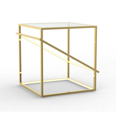 Lampe de table 20,5 "dorée / transparente