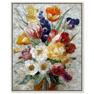 Tiled Garden II Floral Decor Canvas Print by Art Remedy
