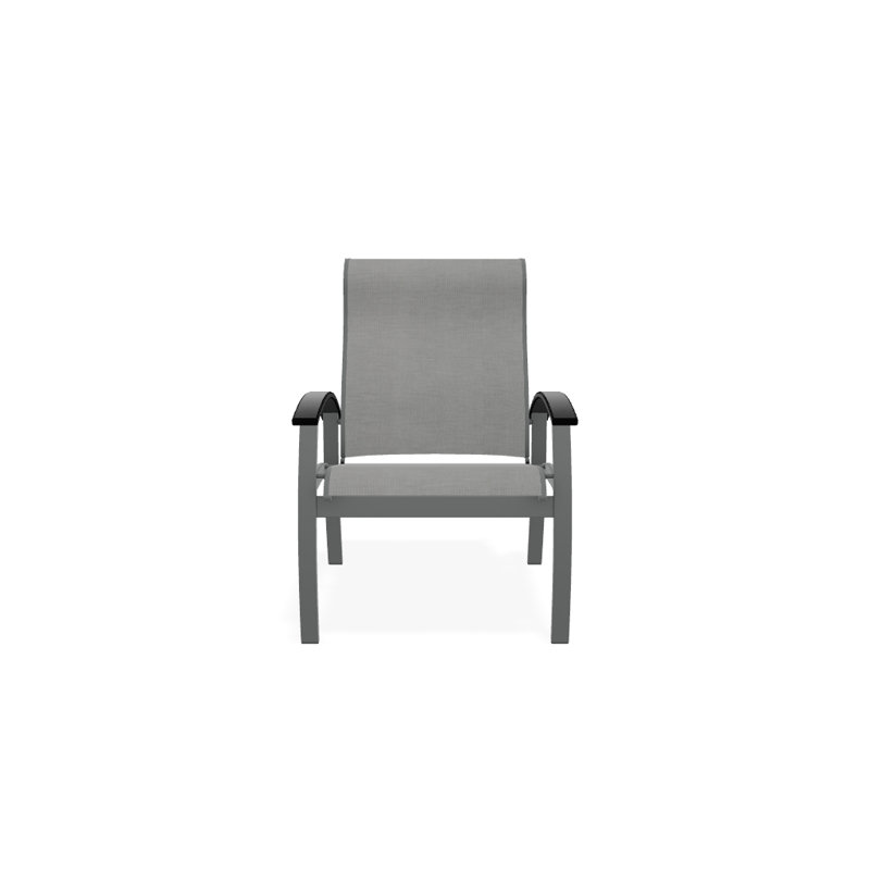 Chaise de patio Askar, Noir, Alliage Sunbrella®, Graphite texturé