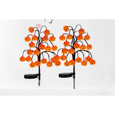 Trick Or Treat Happy Halloween Solar LED Yard Stakes – Outdoor Garden Decorations