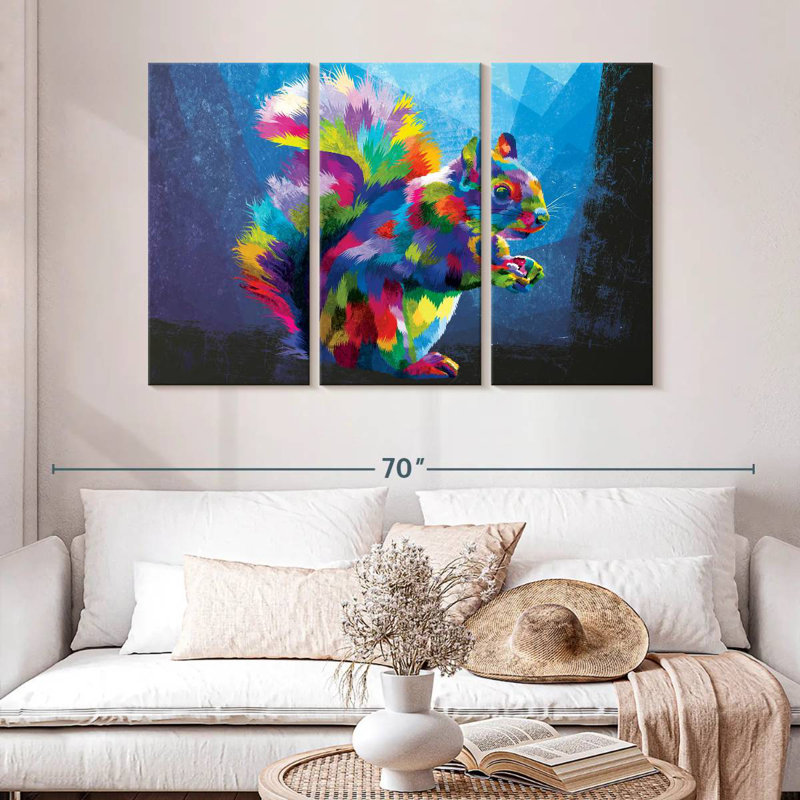Brampt Rainbow Squirrel, 32" H x 50" W