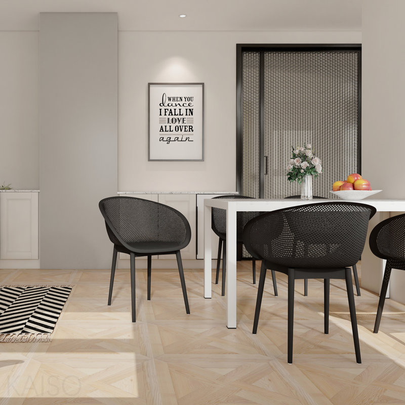 Méridienne pour l'intérieur et l'extérieur, plastique PP moderne résistant aux intempéries, Black