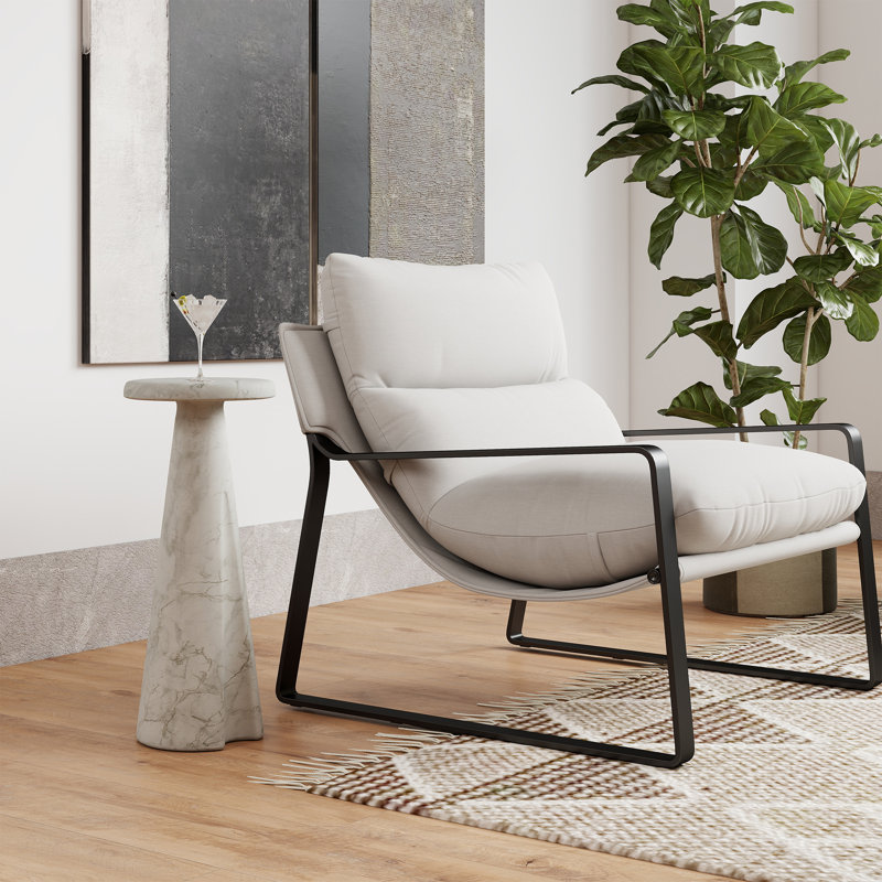 Table d'appoint en faux marbre, Blanc