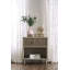 Table de chevet 1 tiroir Mathes - blanc antique / beige