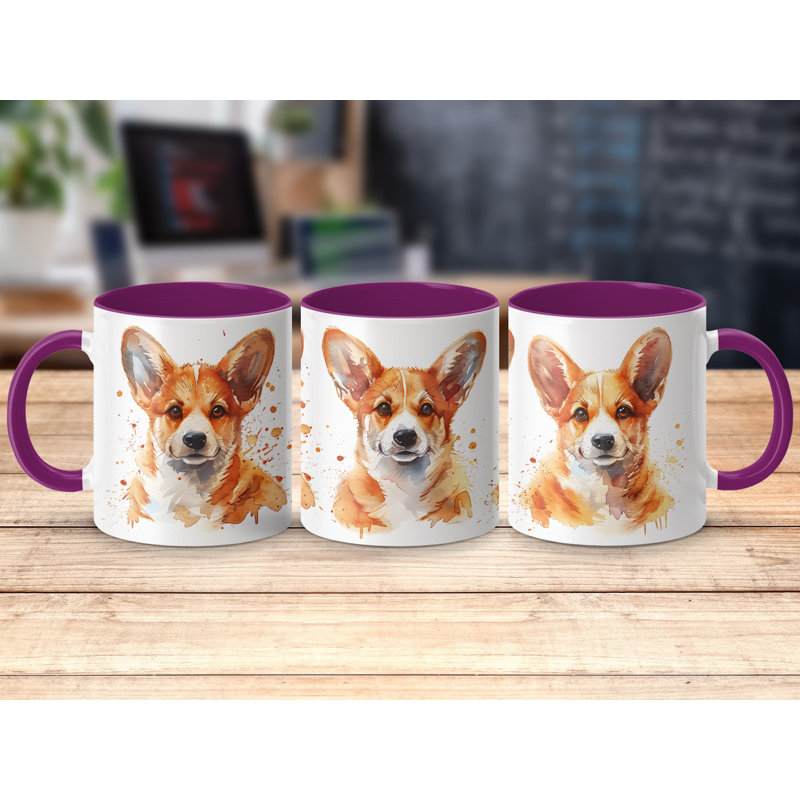 Ceramic Coffee Mug, 2, Purple