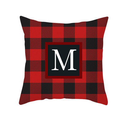 Christmas Pillowcase Faceless Doll Dwarf Gnome Goblin Lattice Christmas Tree Snowflake Peach Printed Sofa Pillowcase