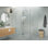 Cabine de douche à charnière en verre sans cadre à 90 degrés Halo 56 po x 47 po x 78 po Halo
