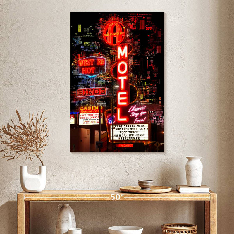 Sireci Las Vegas Bingo Motel, 39" H x 26" W