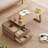 Rectangular solid wood coffee table