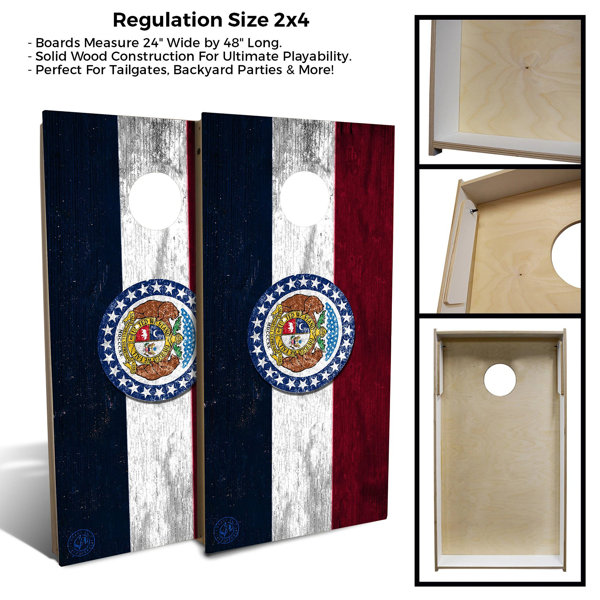 Slick Woody's Regulation Indianapolis Football Cornhole Board Set in Blue