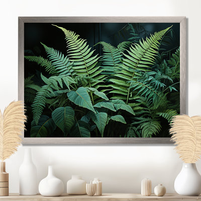 Green And Black Ferns Dynamic Contrast III - Ferns Wall Art