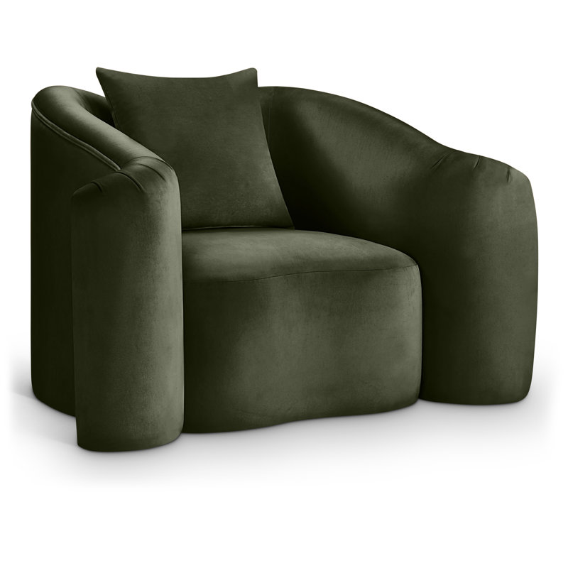 Chaise en velours Soyini, Velours vert