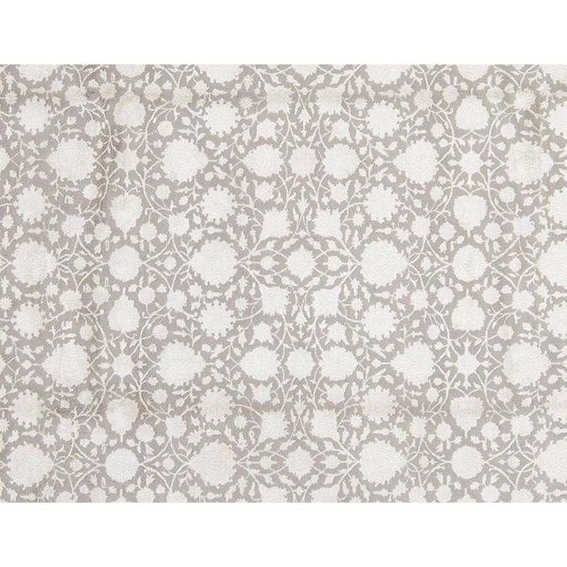 Tapis gris de haute qualité noué à la main