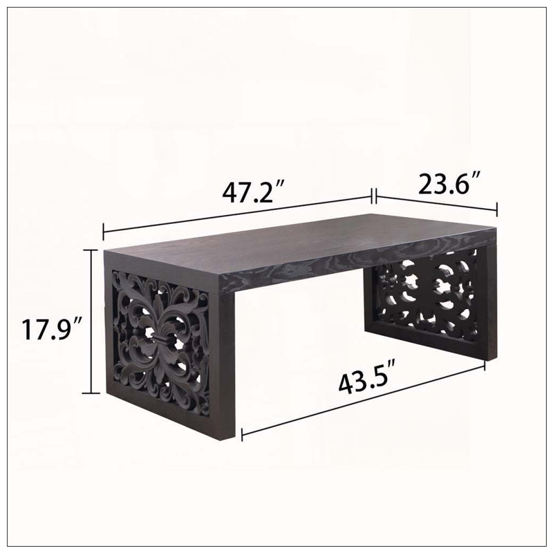 Table basse 47,2 po, Noir