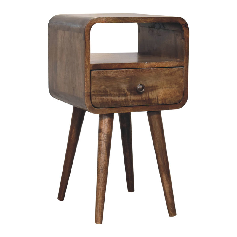 Lindall 30cm W Solid Wood Bedside Table