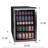 Frigidaire 126 Can Beverage Refrigerator, 4.4 Cu. ft. Glass Door Mini Fridge with Digital Temperature Controls