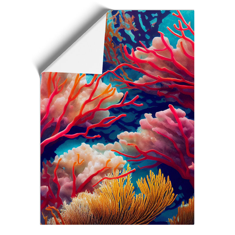 Colourful Coral Reef No.1 - Wall Art, Paper, 59.4cm H x 42cm W, No Matte