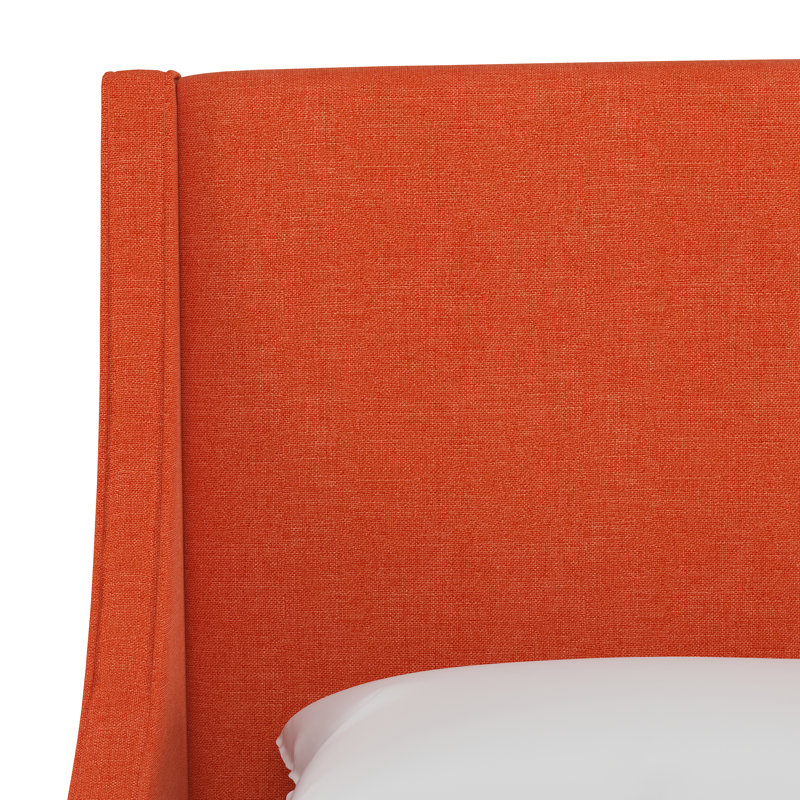 Anderson Upholstered Wingback Bed, Full, Zuma White Textured Linen